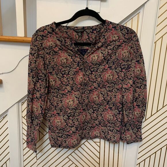 Lucky Brand Boho Print Top - Picture 2 of 4